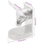 vidaXL Serre-livres 2 Pièces Argent 21 5x15 5x20 cm Aluminium Taureau