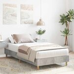 vidaXL Cadre de lit sans matelas gris béton 100x200 cm bois ingénierie