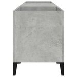 vidaXL Armoire à disques gris béton 121x38x48 cm bois d'ingénierie
