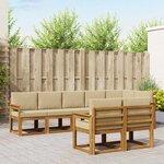 vidaXL Ensemble de canapés d'extérieur 8 pc Naturel et Beige