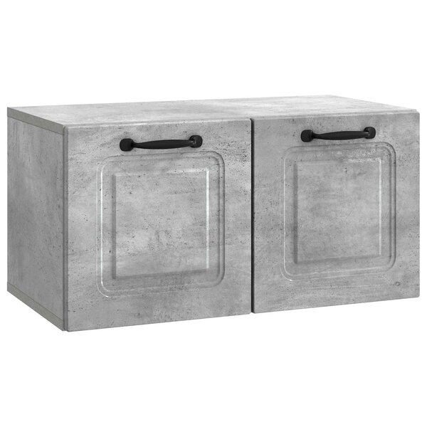 vidaXL Meuble TV mural Gris béton 59 5 x 31 x 30 cm Bois d'ingénierie
