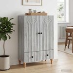 vidaXL Buffet Sonoma gris 66 x 34 5 x 95 cm Bois d'ingénierie