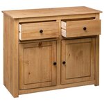 vidaXL Buffet 93x40x80 cm Pin solide Assortiment Panama