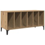 vidaXL Armoire à disques chêne artisanal 100x38x48cm bois d'ingénierie