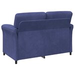 vidaXL Sofa 2 places Bleu police 138 x 83 x 95 cm Velours