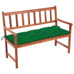 vidaXL Banc de jardin avec coussin 120 cm Bois d'acacia massif