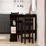 vidaXL Table de bar Chêne noir 100 x 48 x 101.5 cm Bois d'ingénierie