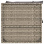 vidaXL Salon de jardin 3 Pièces avec coussins Gris Résine tressée
