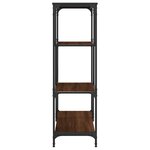 vidaXL Bibliothèque chêne marron 81x36x115 cm bois ingénierie et acier