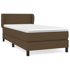 vidaXL Sommier à lattes de lit avec matelas Marron foncé 90x190 cm
