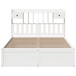 vidaXL Cadre de lit sans matelas blanc 140x200 cm bois de pin massif