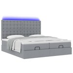 VidaXL Cadre de lit ottoman et matelas gris clair 180x200cm tissu