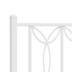vidaXL Cadre de lit métal avec tête de lit/pied de lit blanc 183x213cm