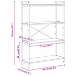 vidaXL Bibliothèque Sonoma gris 80 x 30 x 118 cm Bois d'ingénierie