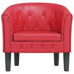 vidaXL Chaise cabriolet rouge similicuir