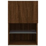 vidaXL Meubles TV avec lumières LED 2 Pièces chêne marron 40 5x30x60 cm