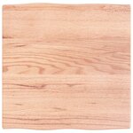 vidaXL Dessus de table bois chêne massif traité bordure assortie