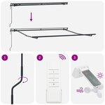 vidaXL Auvent Rétractable Blanc 300 x 250 cm Tissu et Aluminium