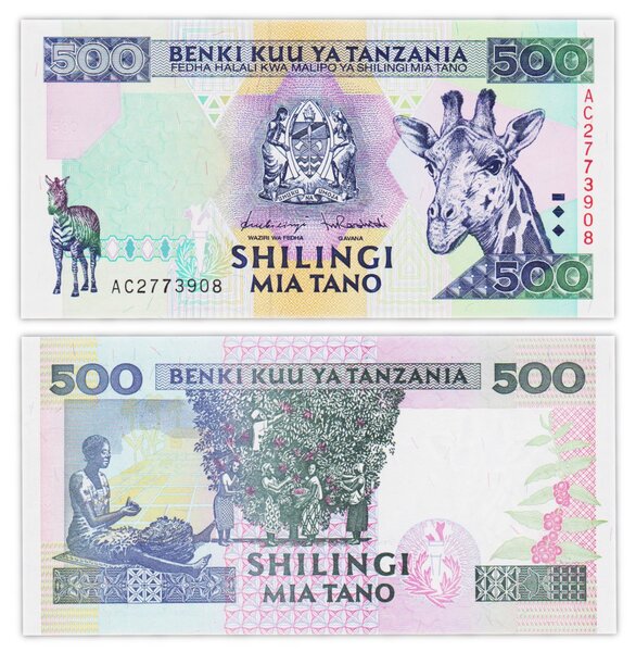 Billet de Collection 500 shilingi 1997 Tanzanie - Neuf - P30
