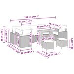 vidaXL Ensemble de canapé de jardin avec coussin 13 Pièces Noir polyrotin