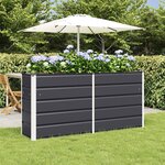 vidaXL Jardinière Anthracite 160 x 40 x 75 cm Acier