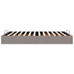 vidaXL Cadre de lit ottoman sans matelas taupe 140x200 cm tissu