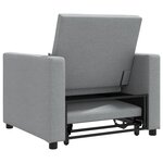 vidaXL Canapé Lit Simple Gris clair 90 x 165 x 87 cm tissu