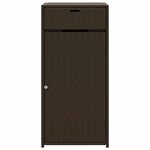 vidaXL Armoire de rangement jardin marron 55x55x111 cm résine tressée