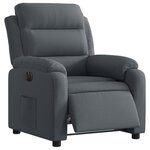 vidaXL Fauteuil inclinable électrique Gris foncé Velours