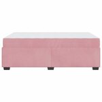 vidaXL Cadre de lit avec matelas Rose 120 x 200 cm Velours