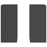 vidaXL Supports pour plantes 2 Pièces Noir 24 x 24 x 55 cm Acier