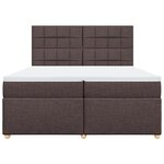vidaXL Sommier à lattes de lit avec matelas Marron foncé 200x200 cm
