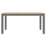 vidaXL Table à manger Panama gris 160x80x75 cm bois massif de pin