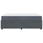 vidaXL Cadre de lit avec matelas Autre Gris foncé 120 x 200 cm Velours