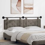 vidaXL Tête de lit suspendue Gris PU antique