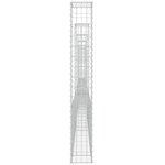 vidaXL Panier de gabion en forme de U avec 6 poteaux Fer 620x20x150 cm