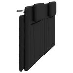vidaXL Coussin de tête de lit noir 200 cm similicuir