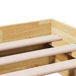 vidaXL Cadre de lit sans matelas 135x190 cm bois massif de chêne