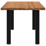 vidaXL Table à manger marron clair bois de chêne massif rectangulaire