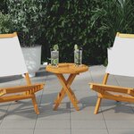 vidaXL Dessus de table Bois de teck solide Rond 2 5 cm 40 cm