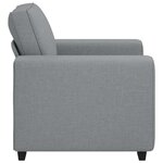 vidaXL Fauteuil gris clair 60 cm tissu