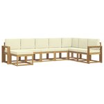 vidaXL Ensemble de canapés d'extérieur 8 pc Blanc et crème