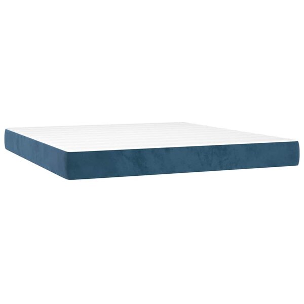 vidaXL Matelas de lit à ressorts ensachés fermeté moyenne 160x210x20 cm velours