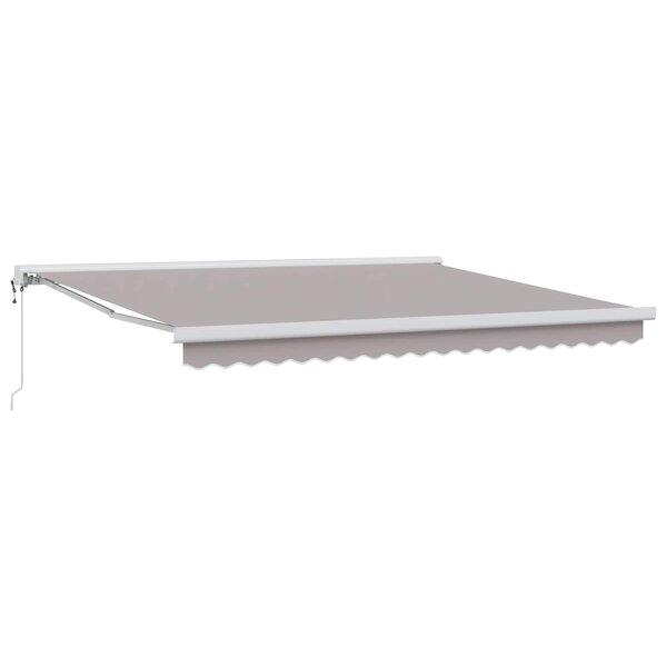 vidaXL Auvent Rétractable Gris clair 400 × 300 cm Tissu et Métal