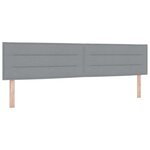 vidaXL Tête de lit LED avec bandes LED Gris clair 200 cm tissu