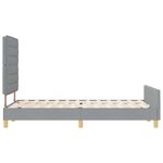 vidaXL Cadre de lit avec tête de lit Gris clair 120 x 190 cm tissu
