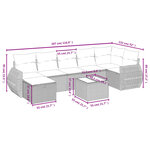 vidaXL Salon de jardin 8 Pièces avec coussins marron résine tressée