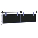 vidaXL Tête de lit suspendue Avec lumière LED Bleu denim Tissu