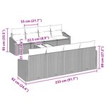 vidaXL Ensemble de sofa de jardin 9 pièces avec coussins gris poly rotin