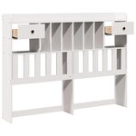 vidaXL Tête de lit avec rangement blanc 140 cm bois massif de pin